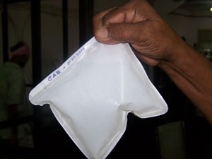 MEMBRANE POUCH FILLED WITH SRERILE SOLUTION OF 200 ML IN 2 HOURS