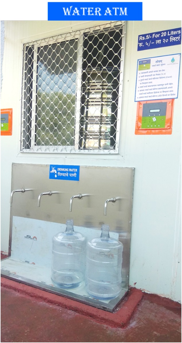 Water ATM facility of 1000 LPH RO plant at Somthana, Maharashtra