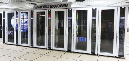 PARALLEL PROCESSING SUPERCOMPUTER ANUPAM-ATULYA: Provides sustained LINPACK performance of 1.35 PetaFlops for solving complex scientific problems
