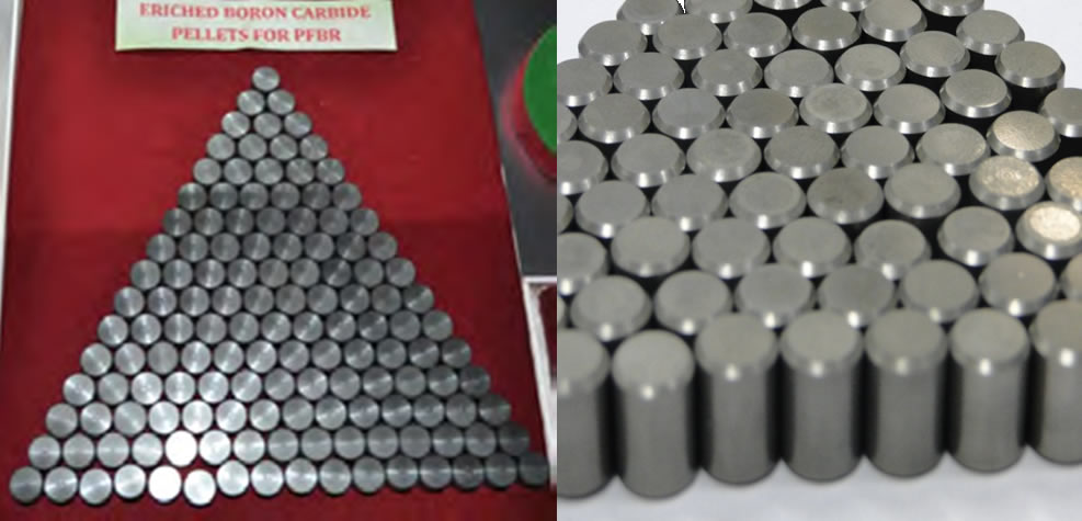 Enriched Boron carbide pellets for fast breeder reactor